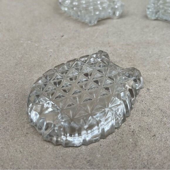 Vintage | MCM mini personal ashtrays set pressed glass party ash trays MCM - Picture 5 of 7